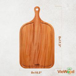 VieWood Extra Thick Khaya Wood Cutting Board with Handle & Hole & Juice Groove 16.9x9.4 inch for Meat (Butcher Block) Vegetables & Cheese (2 in 1) 2 BOKICHTHUOC C2 copy 2
