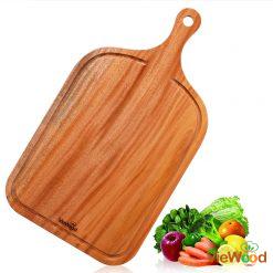 VieWood Extra Thick Khaya Wood Cutting Board with Handle & Hole & Juice Groove