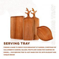 Wood serving trays