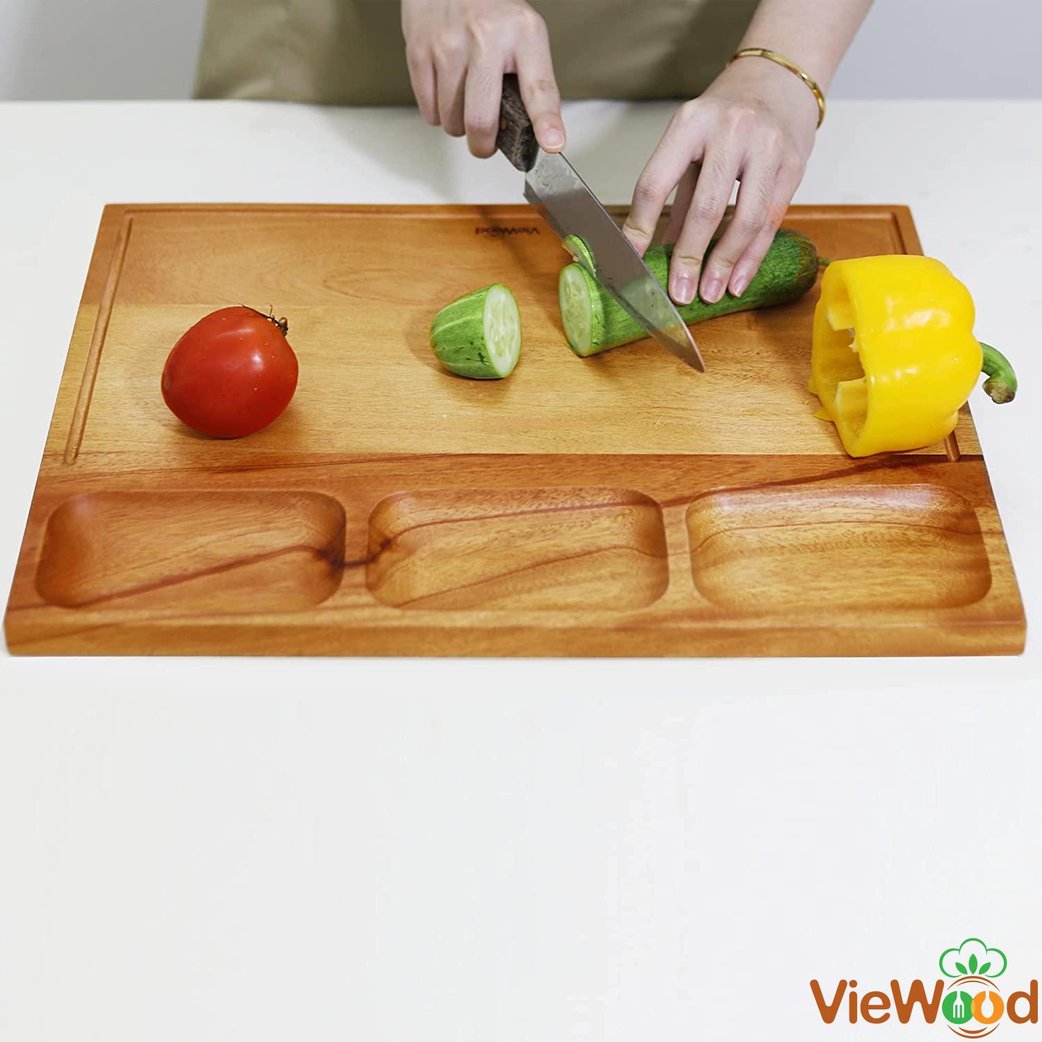 wood cutting board with 3 Compartments ee wood cutting board with 3 Compartments ee